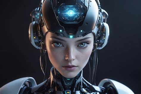 Premium Photo Closeup Of Futuristic Female Android In Detailed Portrait Hinting At The Coming