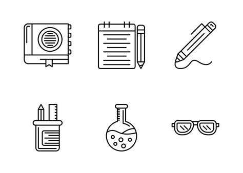 Education Vector Icon Set 17463416 Vector Art at Vecteezy