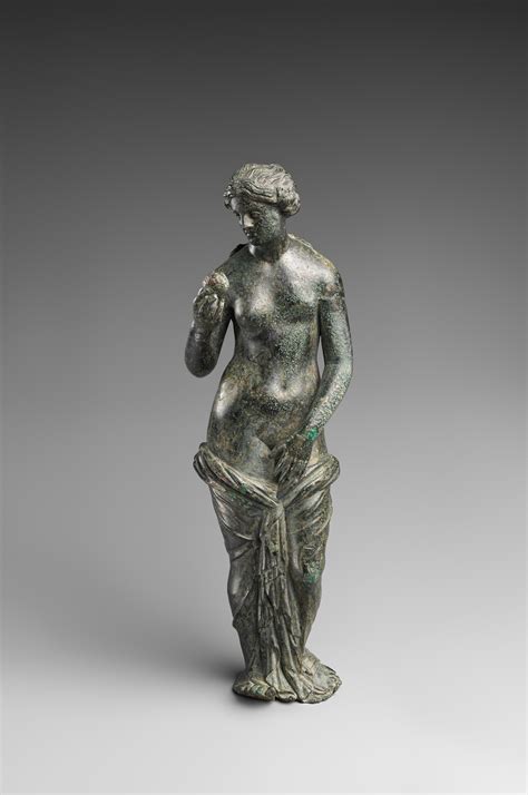 Bronze Statuette Of Aphrodite With Silver Eyes Greek Hellenistic