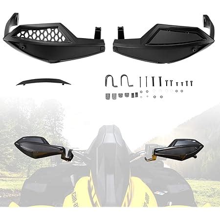 Amazon Can Am ATV BLACK Hand Guard Wind Deflector Kit W Mount