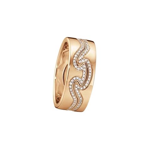 Fusion Piece Ring Rose Gold Diamonds Georg Jensen Designschmuck