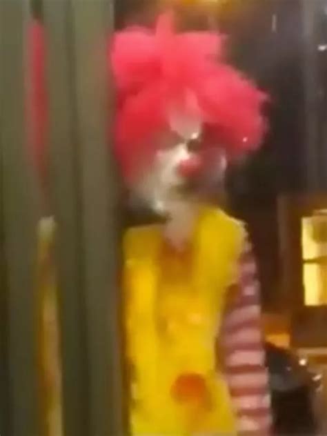 Killer Ronald Mcdonald Clown Lurks Outside Fast Food Restaurant And