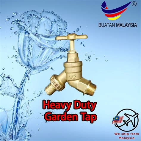 15mm Brass Water Tap Kepala Pipe Tambaga Loose Key Tap 12 Inch Water