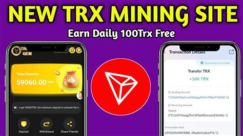 New USDT Mining Website Free Usdt Mining Site New TRX Mining