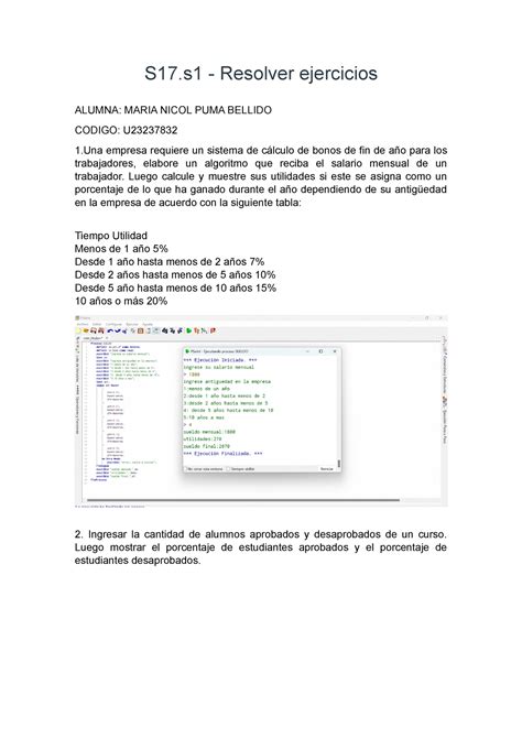 S17 S1 Resolver Ejercicios S17 Resolver Ejercicios ALUMNA MARIA