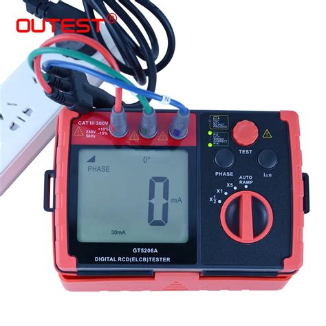 Outest Digital Rcd Elcb Tester Single Phase V Hz Hight Accuracy