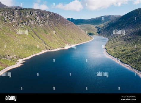 Aerial View Of Silent Valley Reservoir In Mourne Mountains Photographed