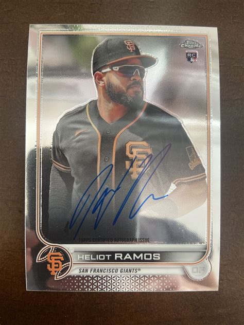 Topps Chrome Heliot Ramos Base Chrome Rookie Auto Giants Ra Hr Ebay