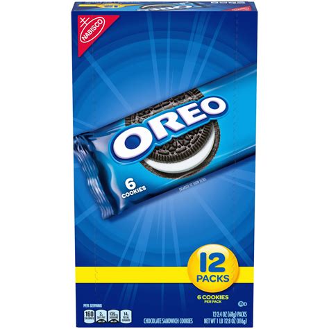 Nabisco Oreo Chocolate Sandwich Cookies 2 4 Oz 12 Count