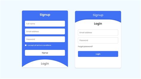 Responsive Login Registration Form In Html Css Javascript Youtube