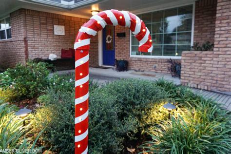 How To Make Diy Lighted Pvc Candy Canes Amber Oliver