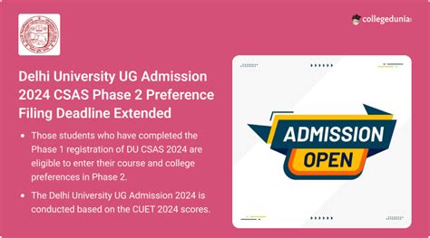 Delhi University Ug Admission Csas Phase Preference Filing