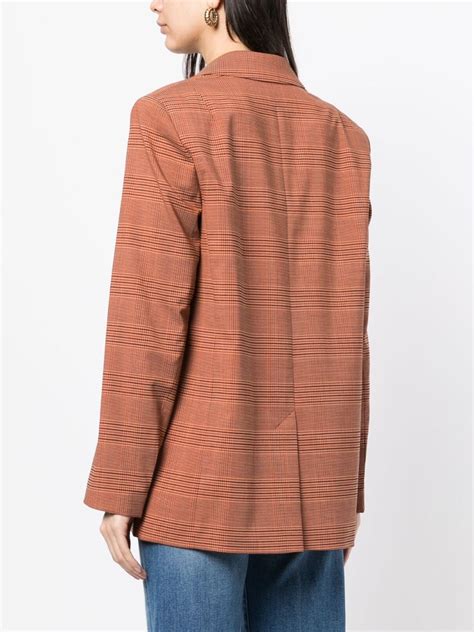 PS Paul Smith Check Print Double Breasted Blazer Farfetch