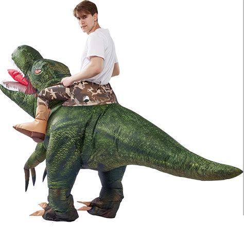 Spooktacular Green Digital Printing T-Rex Inflatable Ride-on Costume
