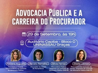 UNINASSAU promove evento sobre advocacia pública UNINASSAU