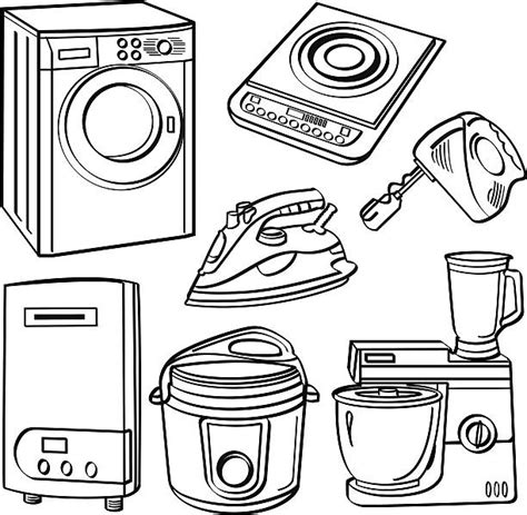 Best Washing Machine Drawing Illustrations Royalty Free Vector