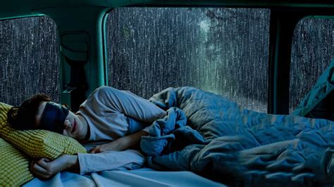 Fall Into Sleep In Minutes With Heavy Rain On Car For Insomnia