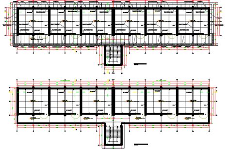 Primary school layout plan detail - Cadbull