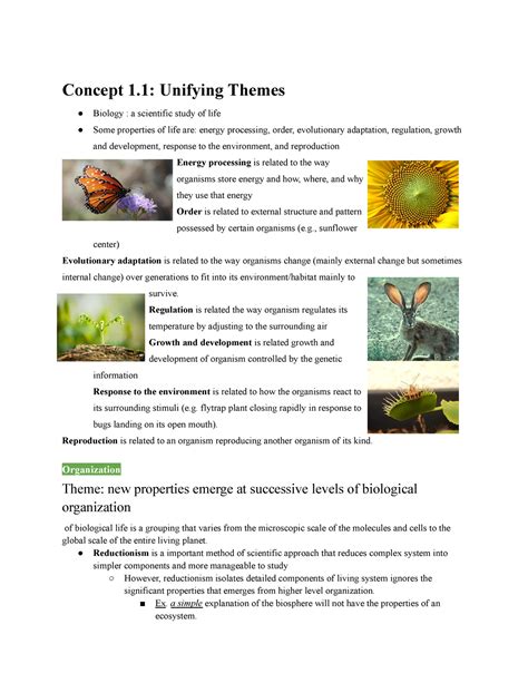 Ch 1 Evolution The Themes Of Biology And Scientific Inquiry