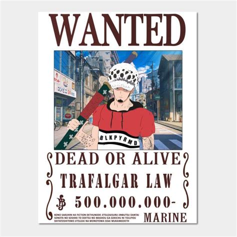 Trafalgar Law One Piece Wanted Trafalgar Law Posters And Art Prints