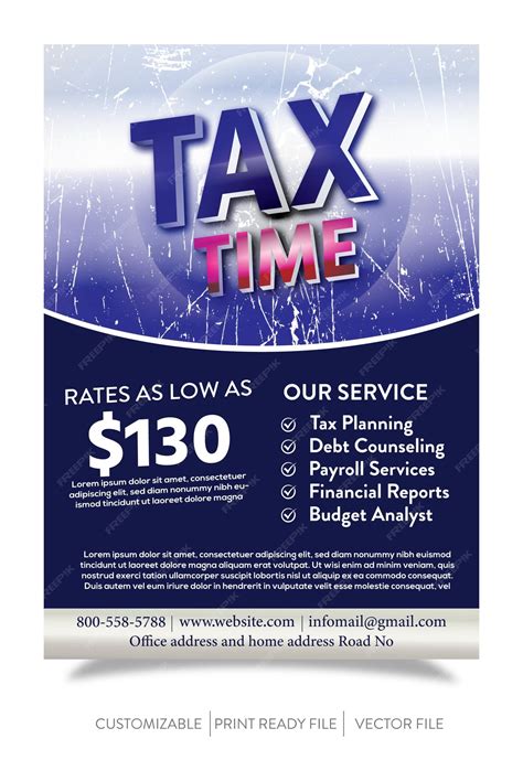 Premium Vector Tax Service Poster