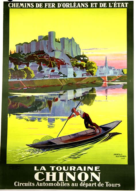 Affiche La Touraine Chinon Chemin De Fer D Orleans Et De L Etat James C