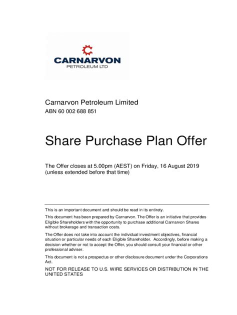 Fillable Online Carnarvon Petroleum Limited ABN ACN Business Names