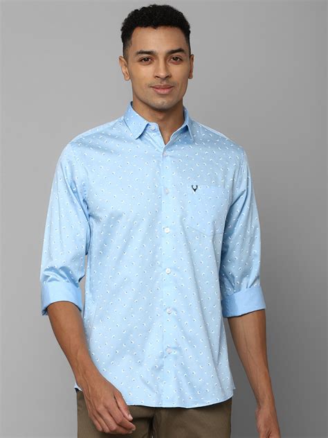 Buy Allen Solly Slim Fit Floral Printed Pure Cotton Casual Shirt