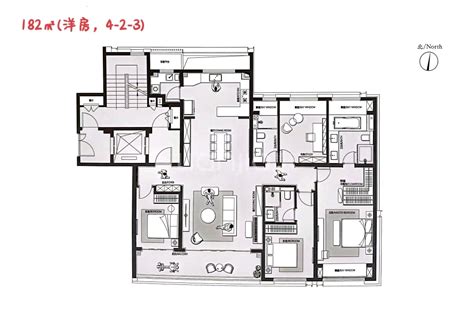 【万科璞拾胥江苏州万科璞拾胥江楼盘】零居室户型图4室2厅2卫建面 143m²房型图 苏州贝壳新房