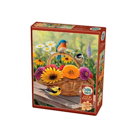 Puzzle COBBLE HILL Puzzle De 275 Piezas Flores Con Pajaros Ref