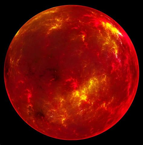 Red Giant Sun in Space Image