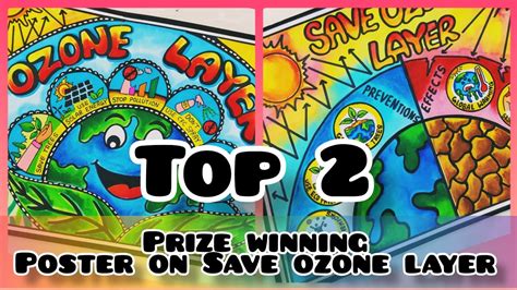 Ozone Day Drawing Save Ozone Layer Poster Making Very Easy Step