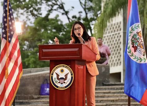 Us Ambassador To Belize Michelle Kwan Makes First Public Appearance And