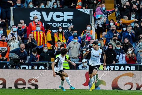 Carlos Soler Valencia Celebrates Goal Teammates Editorial Stock Photo