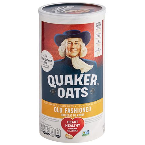 Quaker Old Fashioned Rolled Oats in 42 oz. Containers - 12/Case