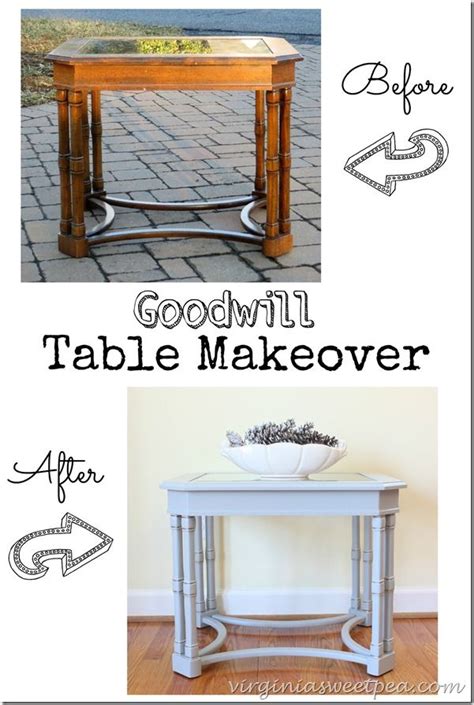 Goodwill Table Makeover With Sweet Pea Paint Transformation