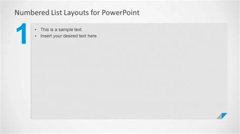 Numbered List Layout Template For Powerpoint Slidemodel