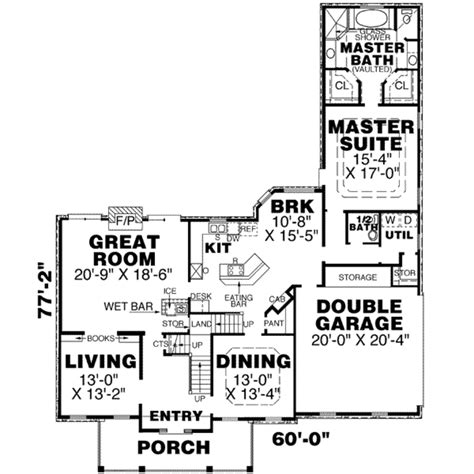 Colonial Style House Plan 4 Beds 35 Baths 3509 Sqft Plan 34 210