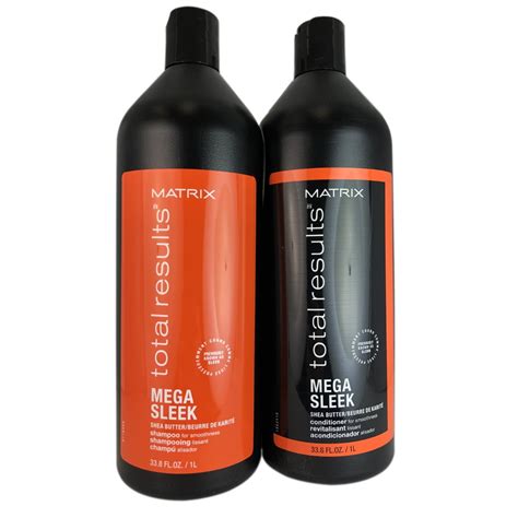 Matrix Total Results Mega Sleek Shea Shampoo And Conditioner Duo 33 8 Oz Ea