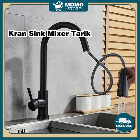 Jual Kran Sink Mixer Tarik Faucet Sprayer Keran Cuci Piring Fleksibel