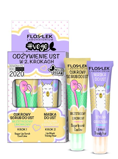 Floslek Vege Lip Care Cukrowy Scrub Bezstresowy Limonkowy 14 G Maska