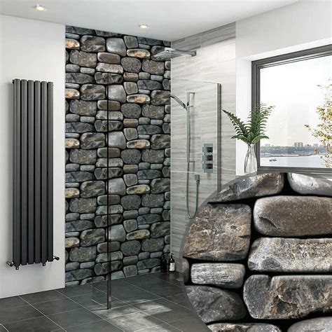 Pebble Stone Rock Wall Shower Wall Panel