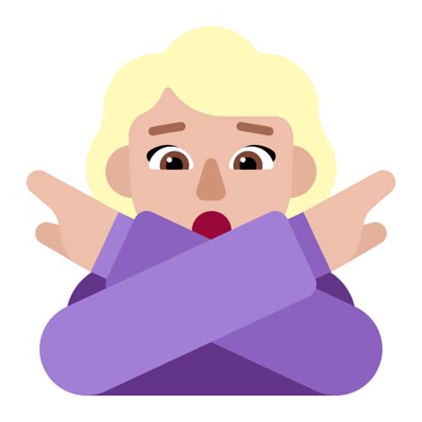 Woman Gesturing No Flat Medium Light Icon Fluentui Emoji Flat