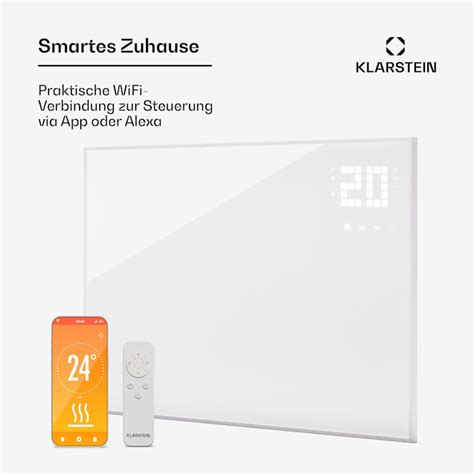 Klarstein Wonderwall Smart Infrarotheizung 600W WiFi Horizontal