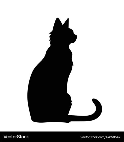 Isolated Cat Silhouette Logo Print Royalty Free Vector Image