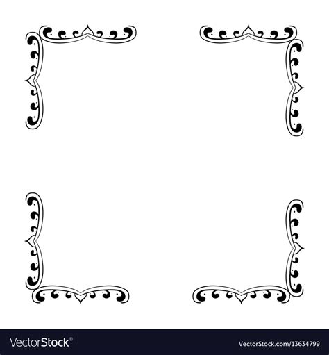 Simple and elegant square frame design template Vector Image