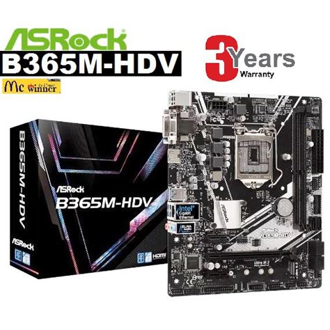 MAINBOARD เมนบอรด 1151 ASROCK B365M HDV สนคารบประกน 3 ป