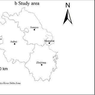 Regional overview map of the Yangtze River Delta region in China ...