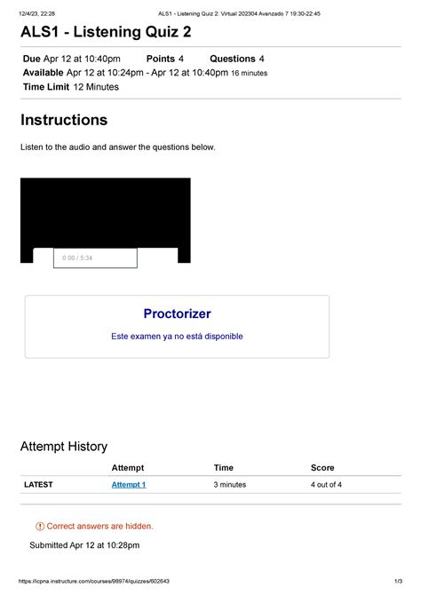 ALS1 Listening Quiz 2 Virtual 202304 Avanzado 7 19 30 22 45 12 4 23