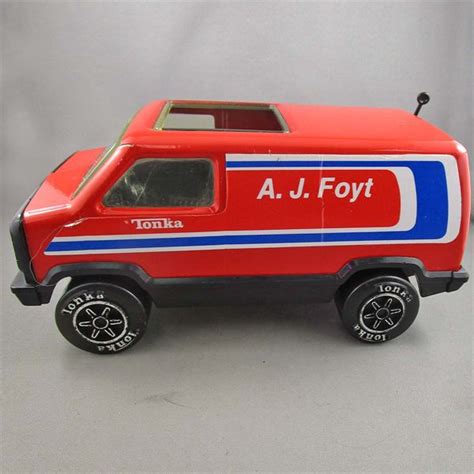 Vintage Tonka A.J. Foyt Nascar Racing Team Orange Van